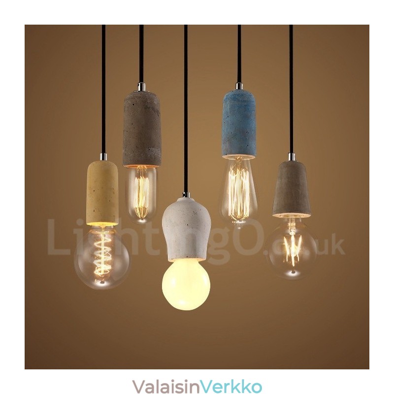 1 Light Rustic Lodge Concrte riippuvalaisin