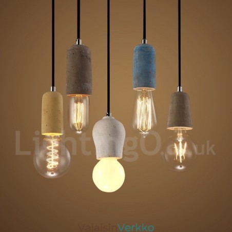 1 Light Rustic Lodge Concrte riippuvalaisin 1 Light Rustic Lodge Concrte riippuvalaisin