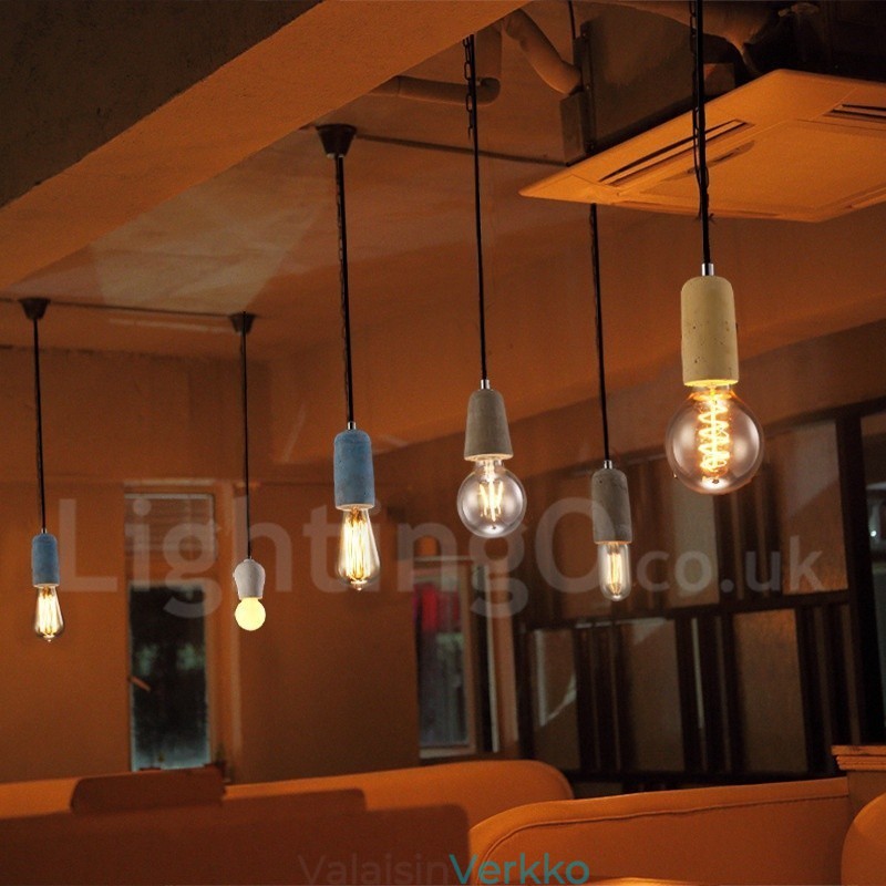 1 Light Rustic Lodge Concrte riippuvalaisin