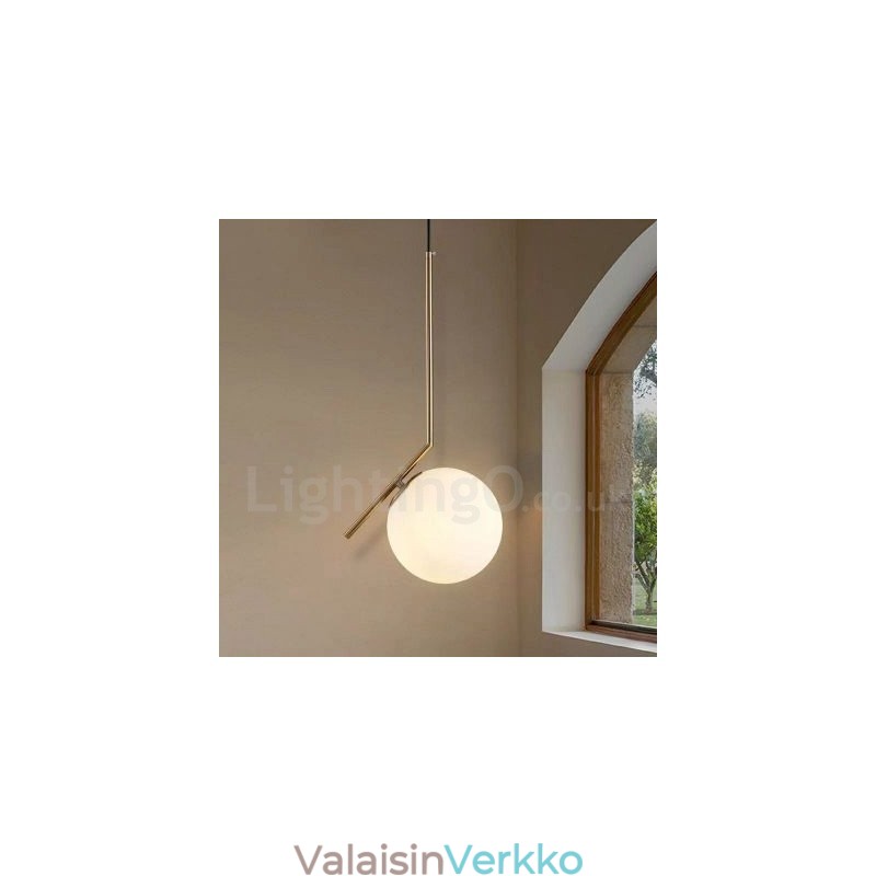 1 Light Moderni nykyaikainen riippuvalaisin lasivarjostimella
