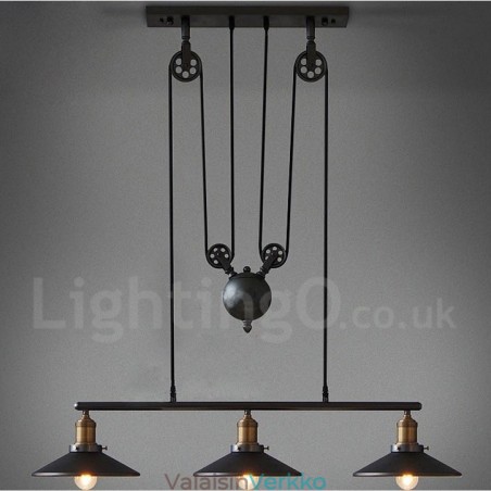 3 Light Country Vintage metalliriippuvalaisin 3 Light Country Vintage metalliriippuvalaisin