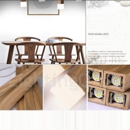 1 Light Moderni nykyaikainen puinen riippuvalaisin