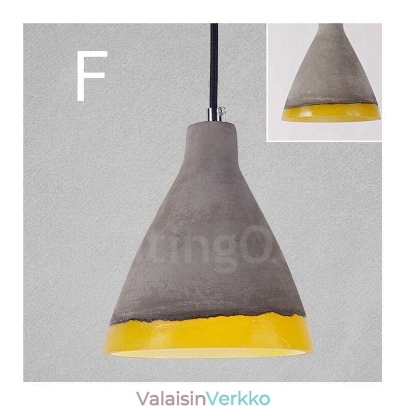 1 Light Vintage Concrte riippuvalaisin