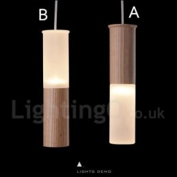 Moderni nykyaikainen One Light puinen riippuvalaisin