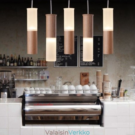 Moderni nykyaikainen 5 Light puinen riippuvalaisin Moderni nykyaikainen 5 Light puinen riippuvalaisin