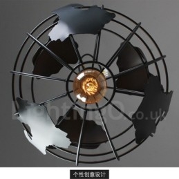 Country Vintage Globe metalliriippuvalaisin