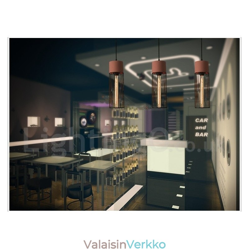 1 kevytmetallinen betoniriippuvalaisin