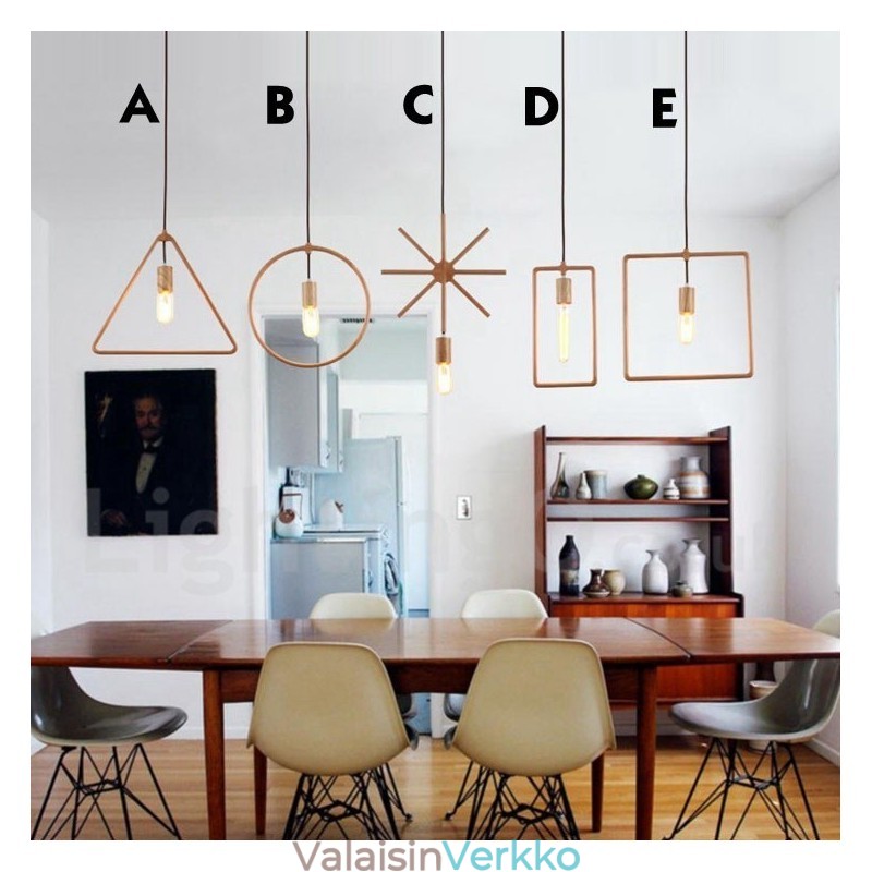 1 Light Rustic Lodge puinen riippuvalaisin