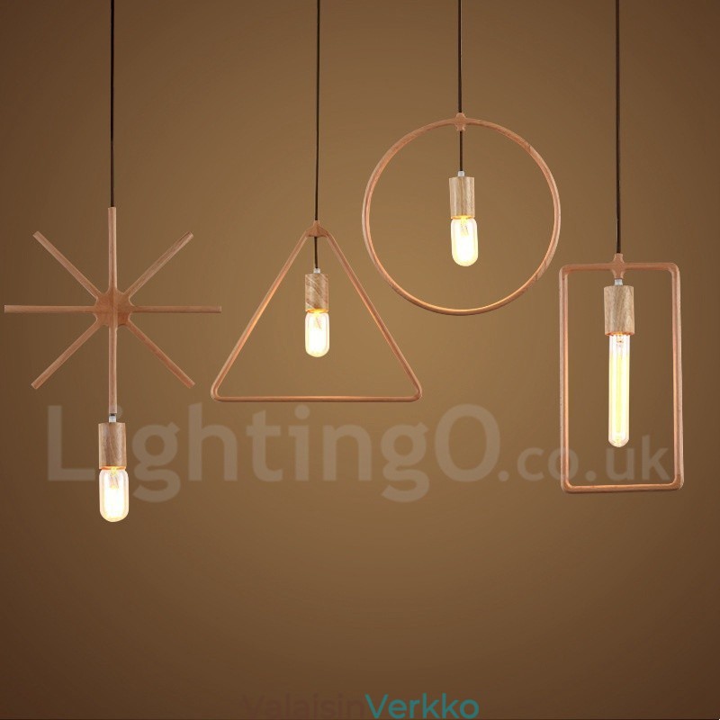1 Light Rustic Lodge puinen riippuvalaisin