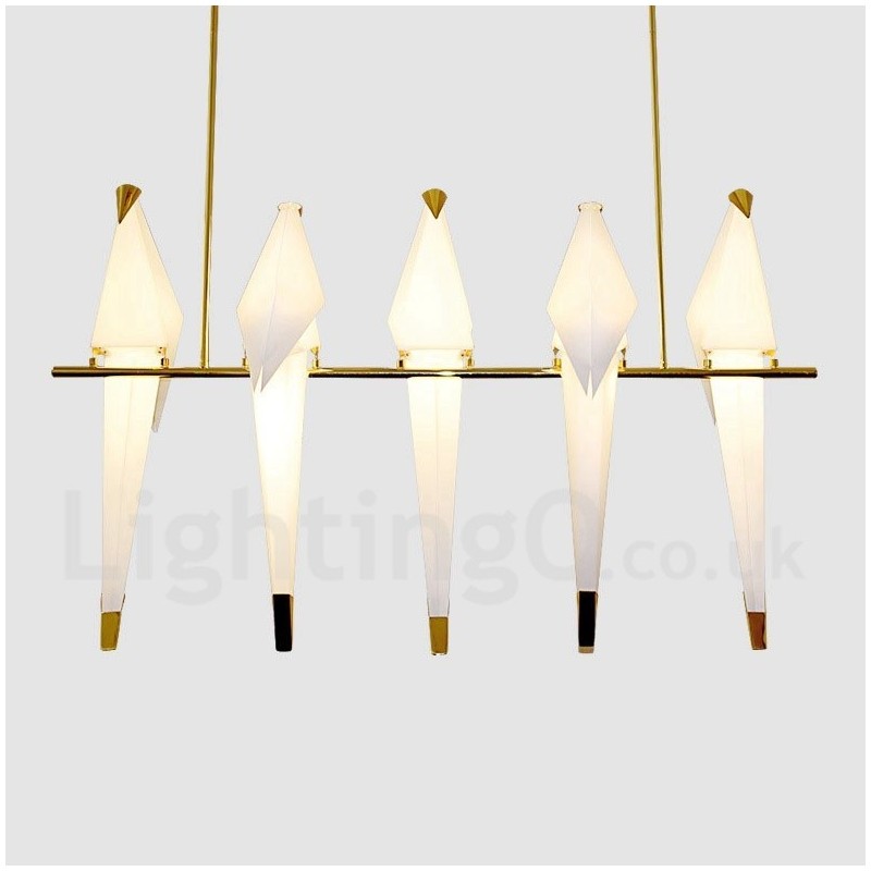 Moderni nykyaikainen Paper Crane 5 -riippuvalaisin