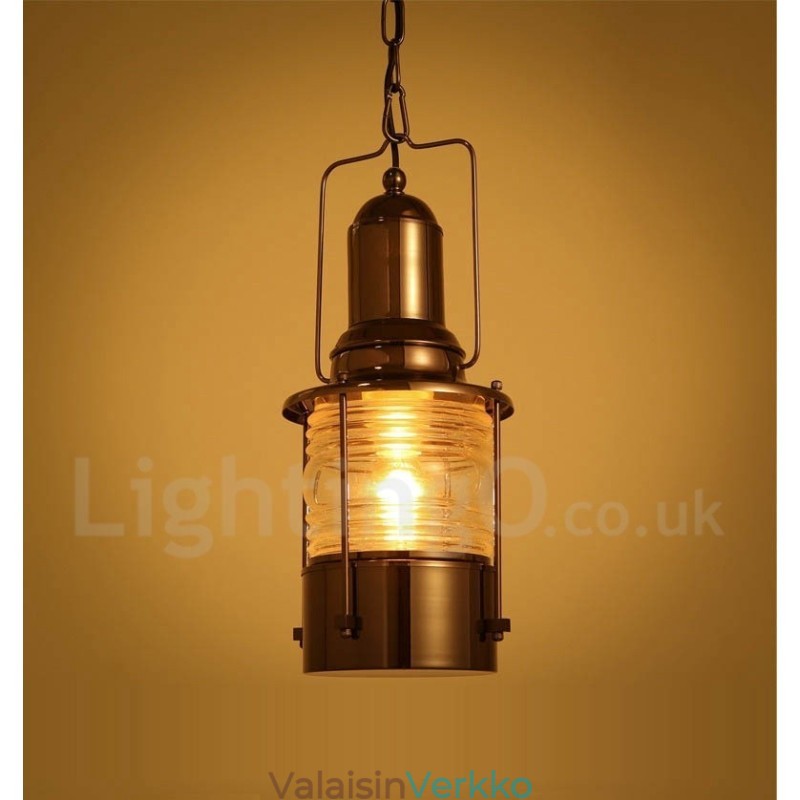 Retro Vintage 1 Light Lantern kupaririippuvalaisin