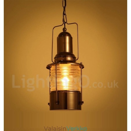 Retro Vintage 1 Light Lantern kupaririippuvalaisin Retro Vintage 1 Light Lantern kupaririippuvalaisin