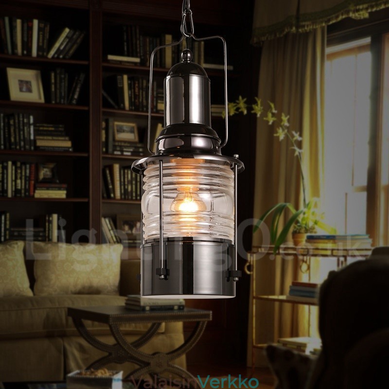 Retro Vintage 1 Light Lantern kupaririippuvalaisin