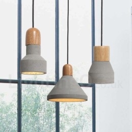 Single Light Moderni nykyaikainen puinen Concrte riippuvalaisin