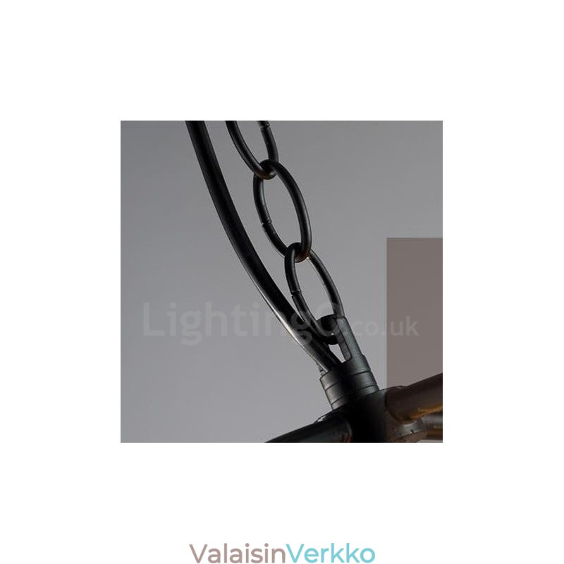 6 Light Metal Globe Vintage-riippuvalaisin