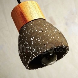 Moderni nykyaikainen 1 Light Wood Concrte riippuvalaisin