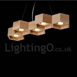 5 Light Wood Moderni ja nykyaikainen riippuvalaisin