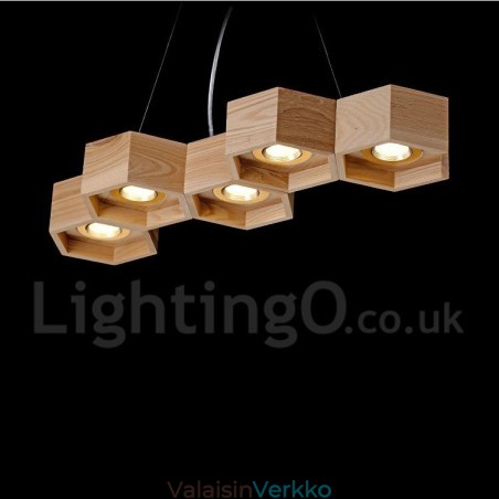 5 Light Wood Moderni ja nykyaikainen riippuvalaisin 5 Light Wood Moderni ja nykyaikainen riippuvalaisin