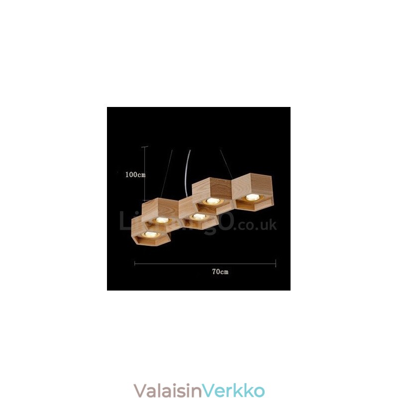 5 Light Wood Moderni ja nykyaikainen riippuvalaisin