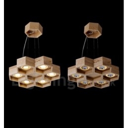 6 Light Wood Moderni nykyaikainen riippuvalaisin