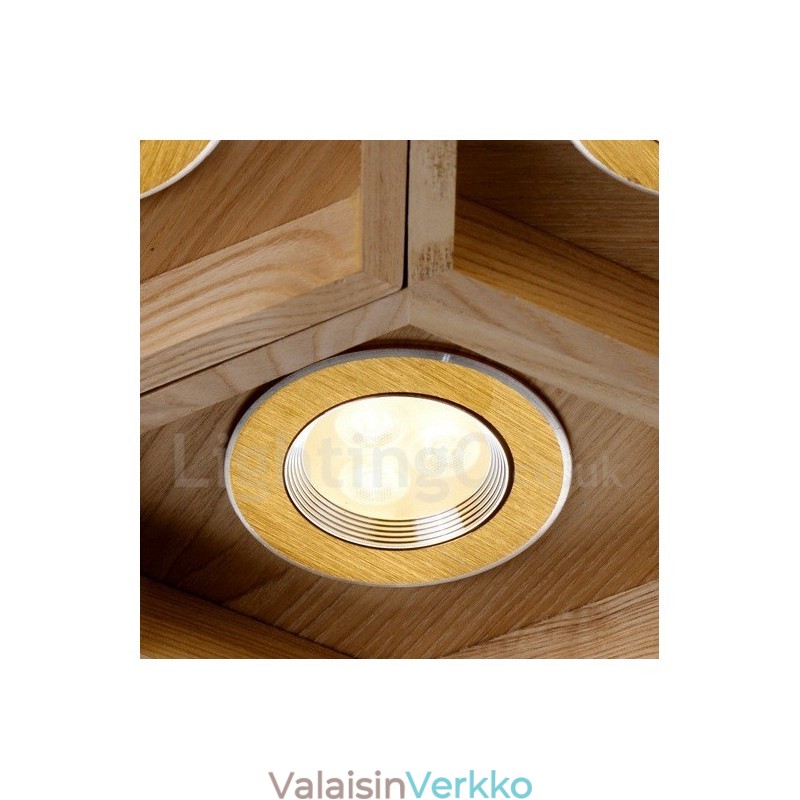 6 Light Wood Moderni nykyaikainen riippuvalaisin