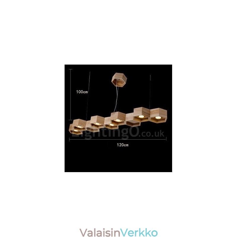 7 Light Wood Moderni ja nykyaikainen riippuvalaisin