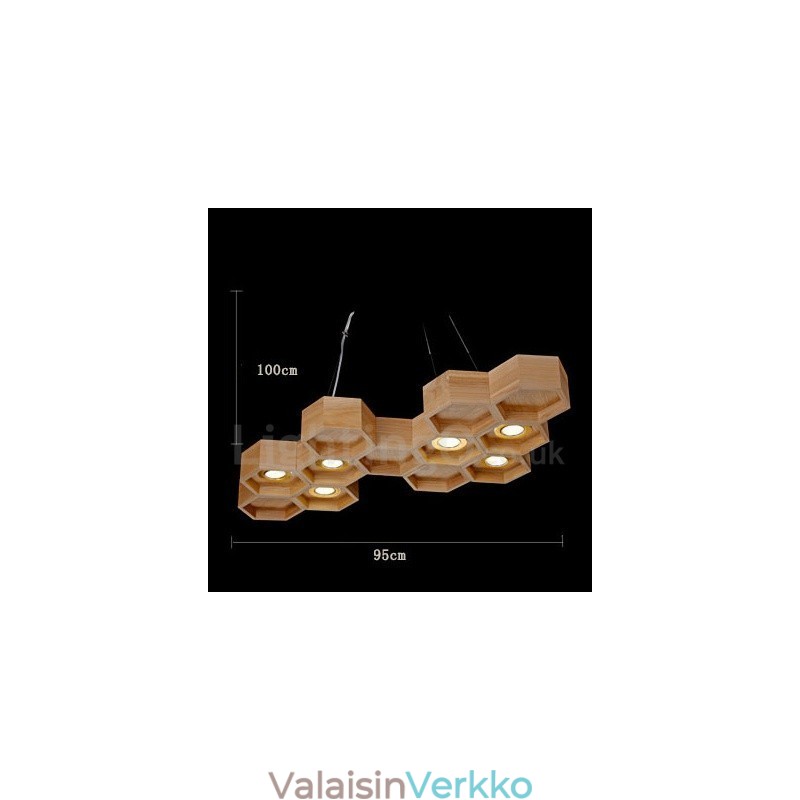 6 Light Wood Moderni nykyaikainen riippuvalaisin