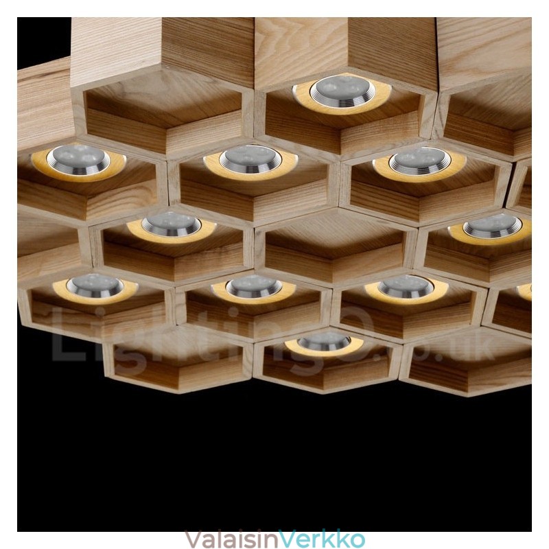 12 Light Wood Moderni nykyaikainen riippuvalaisin