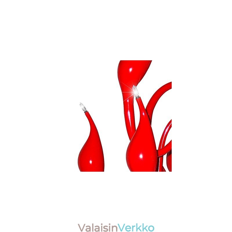 Moderni kattokruunu valo 24 valoa G4 punainen maalaus