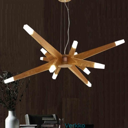 Moderni Contemporary Wood 12 Light riippuvalaisin Moderni Contemporary Wood 12 Light riippuvalaisin