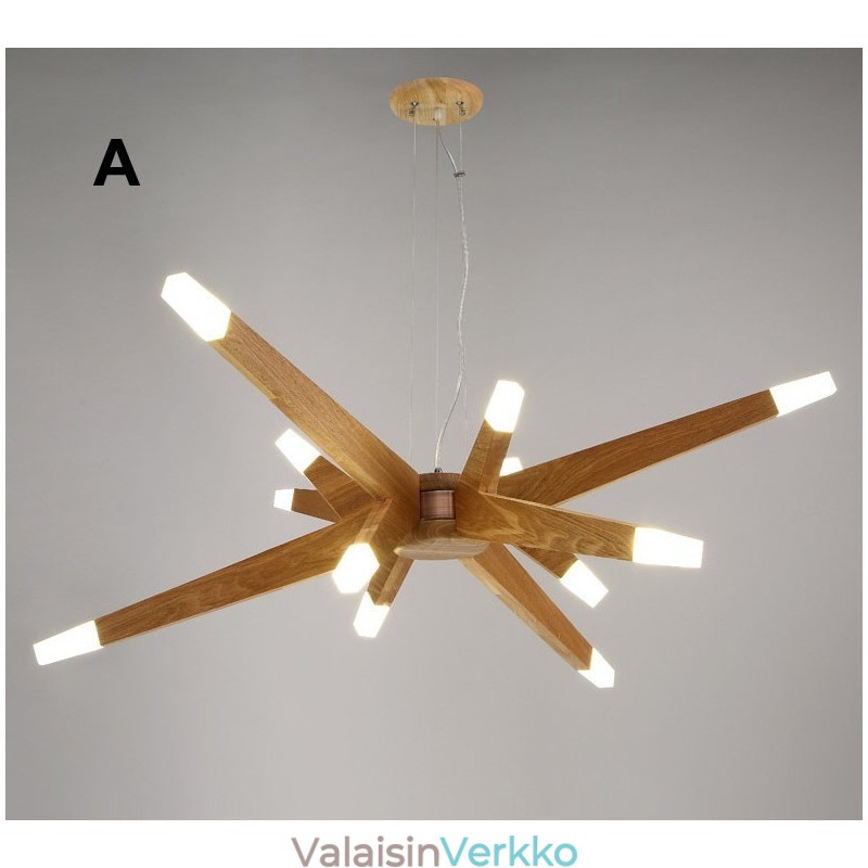 Moderni Contemporary Wood 12 Light riippuvalaisin