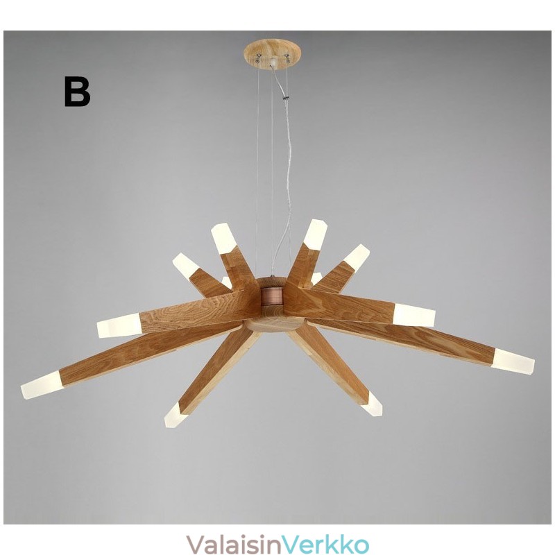 Moderni Contemporary Wood 12 Light riippuvalaisin