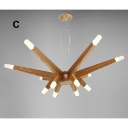 Moderni Contemporary Wood 12 Light riippuvalaisin