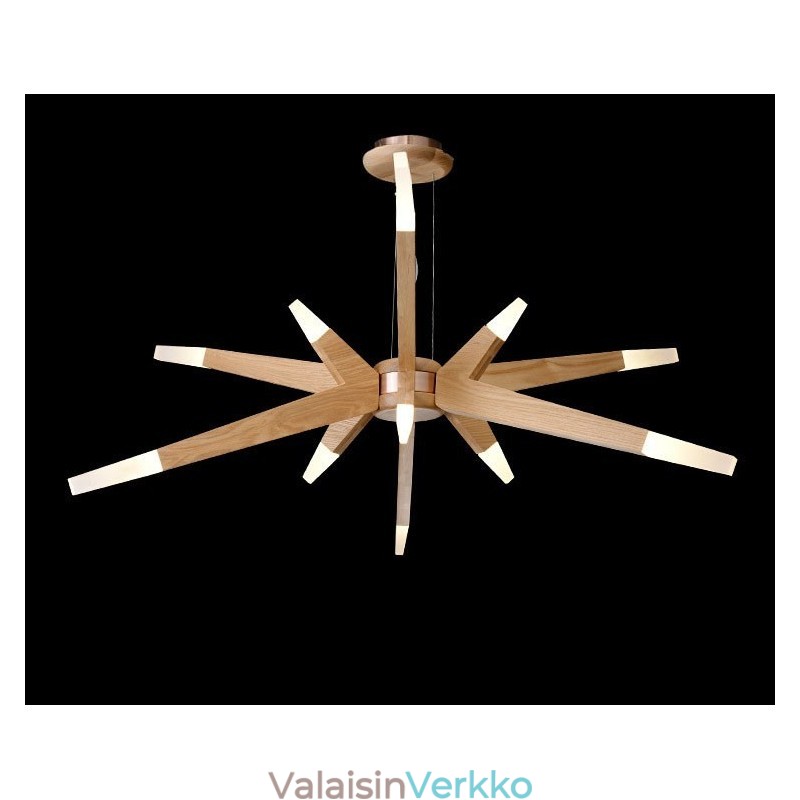 Moderni Contemporary Wood 12 Light riippuvalaisin