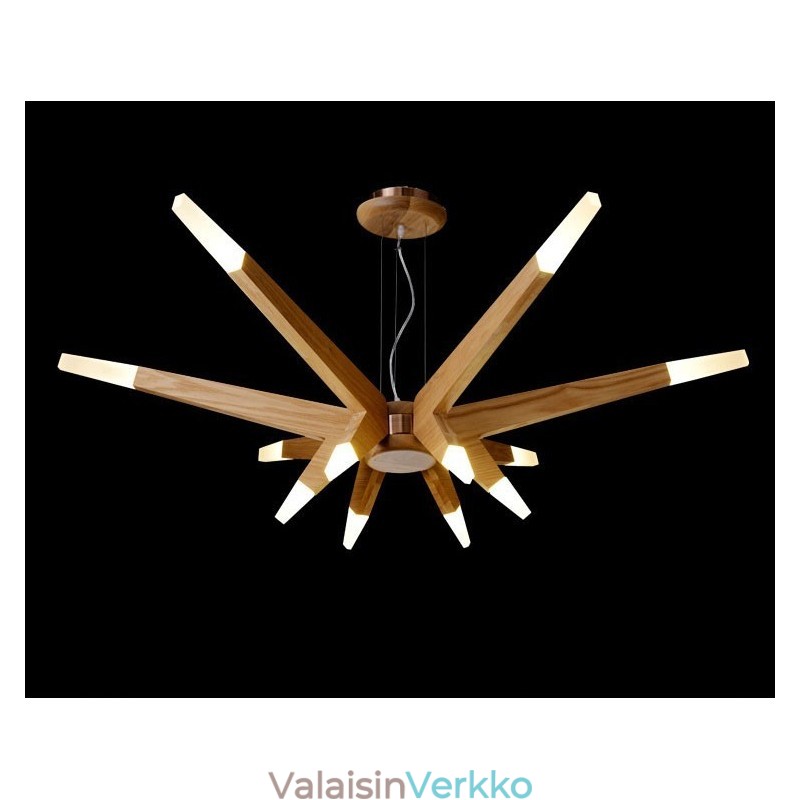 Moderni Contemporary Wood 12 Light riippuvalaisin