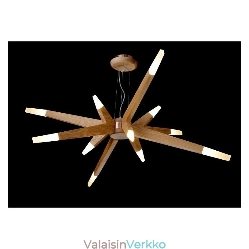 Moderni Contemporary Wood 12 Light riippuvalaisin