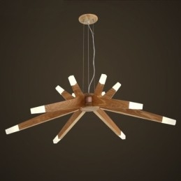 Moderni Contemporary Wood 12 Light riippuvalaisin