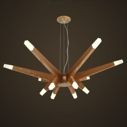 Moderni Contemporary Wood 12 Light riippuvalaisin