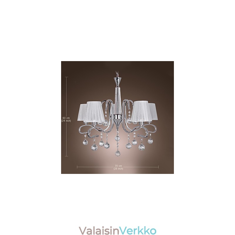 Moderni nykyaikainen kristallikruunu, galvanoitu kattokruunu