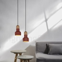 Vintage Wood Concrte Monivärinen riippuvalaisin lampulle