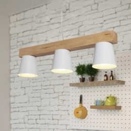 3 Light Moderni nykyaikainen puinen riippuvalaisin