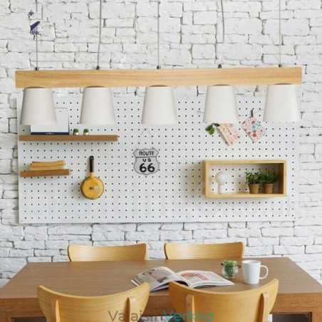 5 Light Moderni nykyaikainen puinen riippuvalaisin