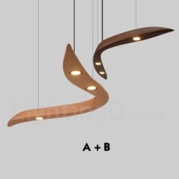 Moderni Contemporary Wood 3 Light riippuvalaisin