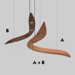 Moderni Contemporary Wood 3 Light riippuvalaisin