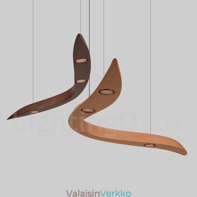 Moderni Contemporary Wood 3 Light riippuvalaisin