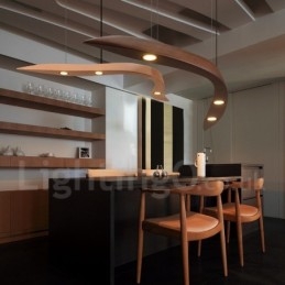 Moderni Contemporary Wood 3 Light riippuvalaisin