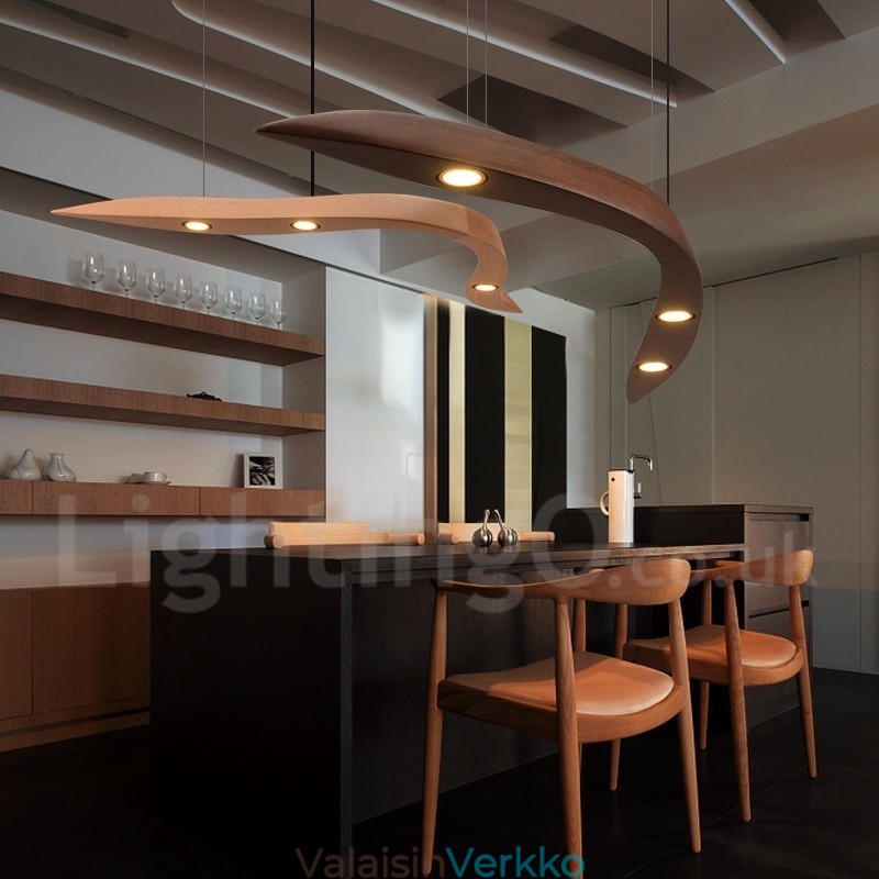 Moderni Contemporary Wood 3 Light riippuvalaisin