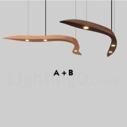 Moderni Contemporary Wood 3 Light riippuvalaisin