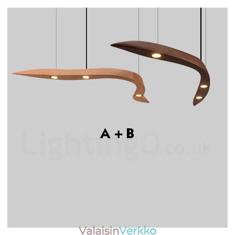 Moderni Contemporary Wood 3 Light riippuvalaisin