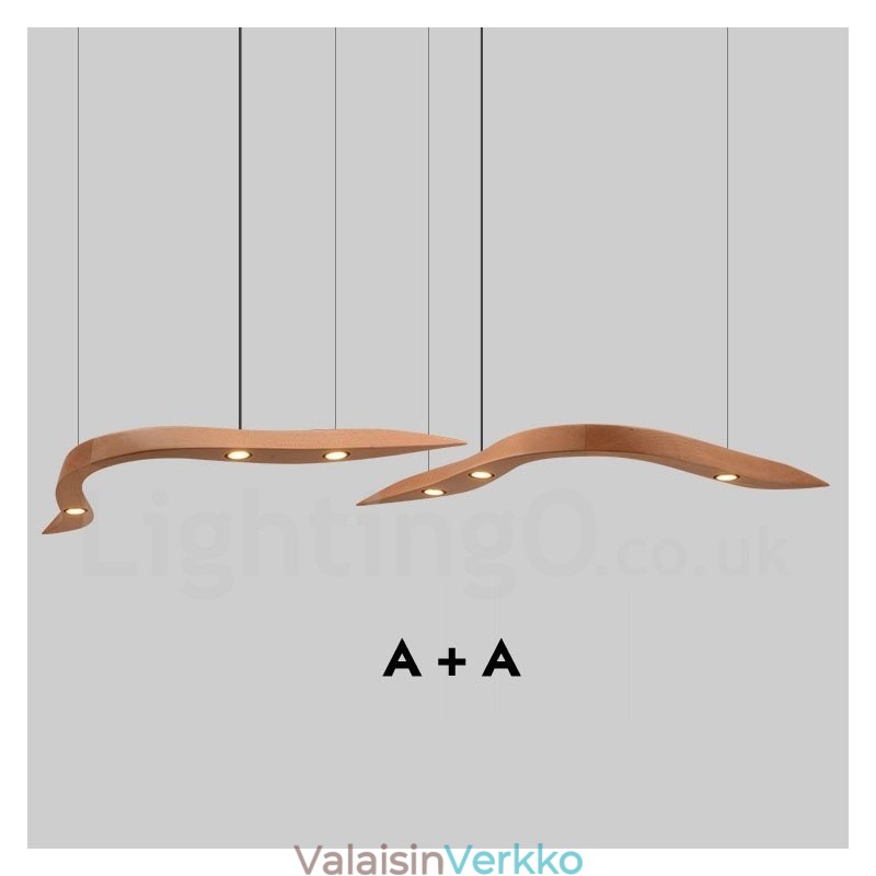 Moderni Contemporary Wood 3 Light riippuvalaisin